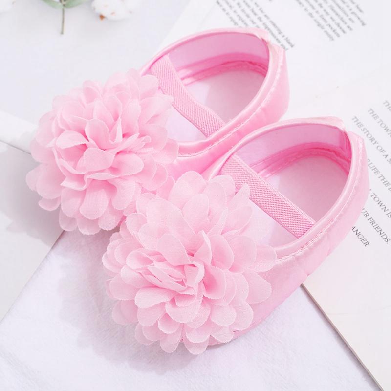 

Cute Big Flower Baby Girl Shoes Newborn Toddler Baby Shallow Princess Shoe Soft Cotton Anti-Slip First Walker Shoes12