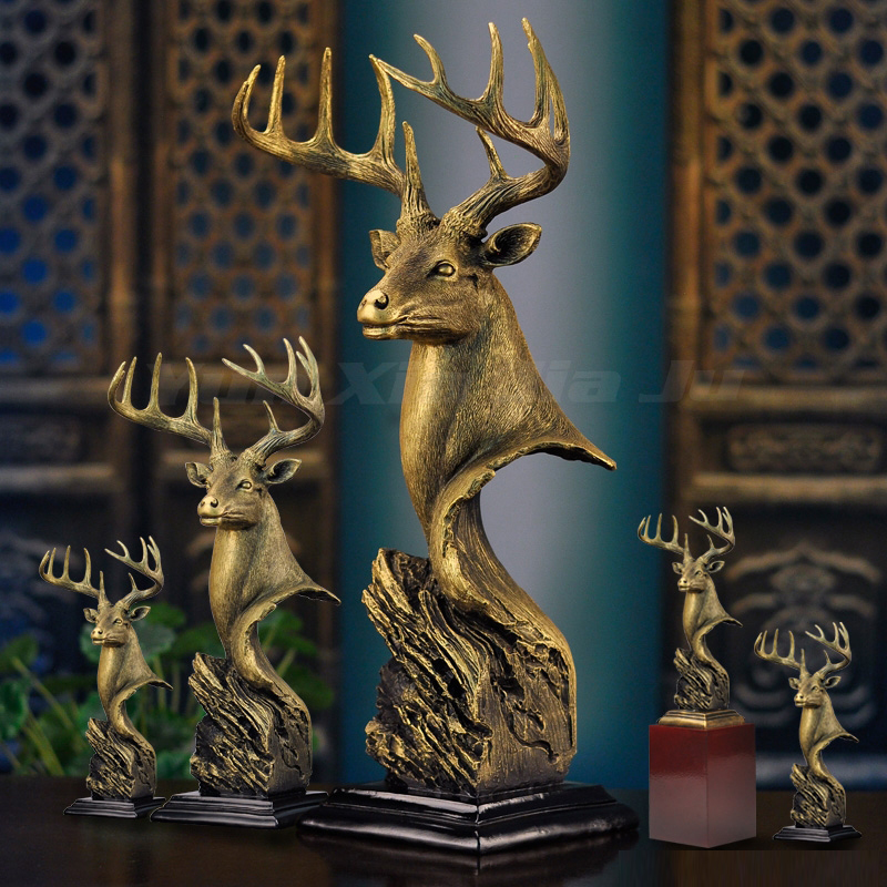 

M Decorative ornaments living room partition cabinet table decoration resin imitation copper crafts creative home gifts