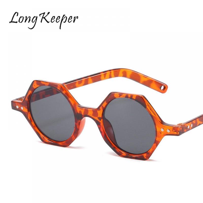 

Sunglasses LongKeeper Hexagon Women Designer Retro Classic Polygon Sun Glasses For Men Female Oculos