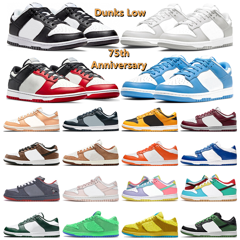 

running shoes for men women 75th Anniversary Chicago Black White Harvest Moon Georgetown Grey Fog Orange Pearl trainers sneakers, #1 black white