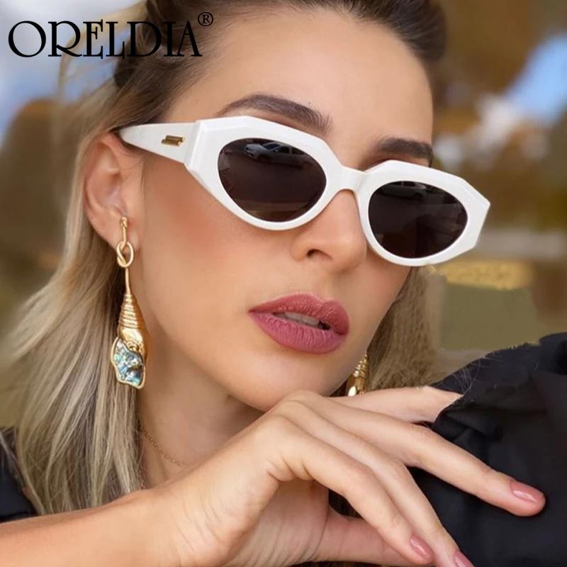 

Sunglasses Vintage Small Square Irregular White Black For Women Gradient Elegant Sun Glasses Men Blue Eyewear