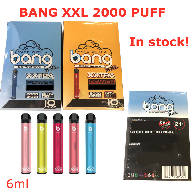 

In Bang 800 Mah Electronic 2000 Puff Cigarette XXtra XXL Vape Stock Ecig Disposable Penvaporizer Cgakb