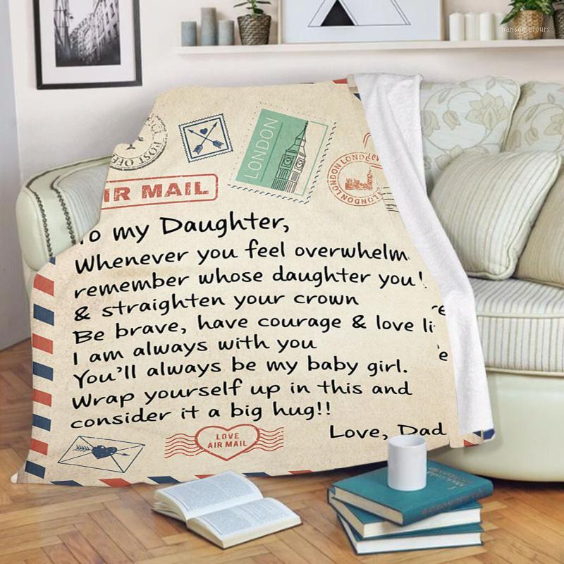 

Home Textiles Comfortable Wrap Blanket Perfect Letter Blanket A Gift For Family Friends Lovers Soft Warm For Bed 120x1501