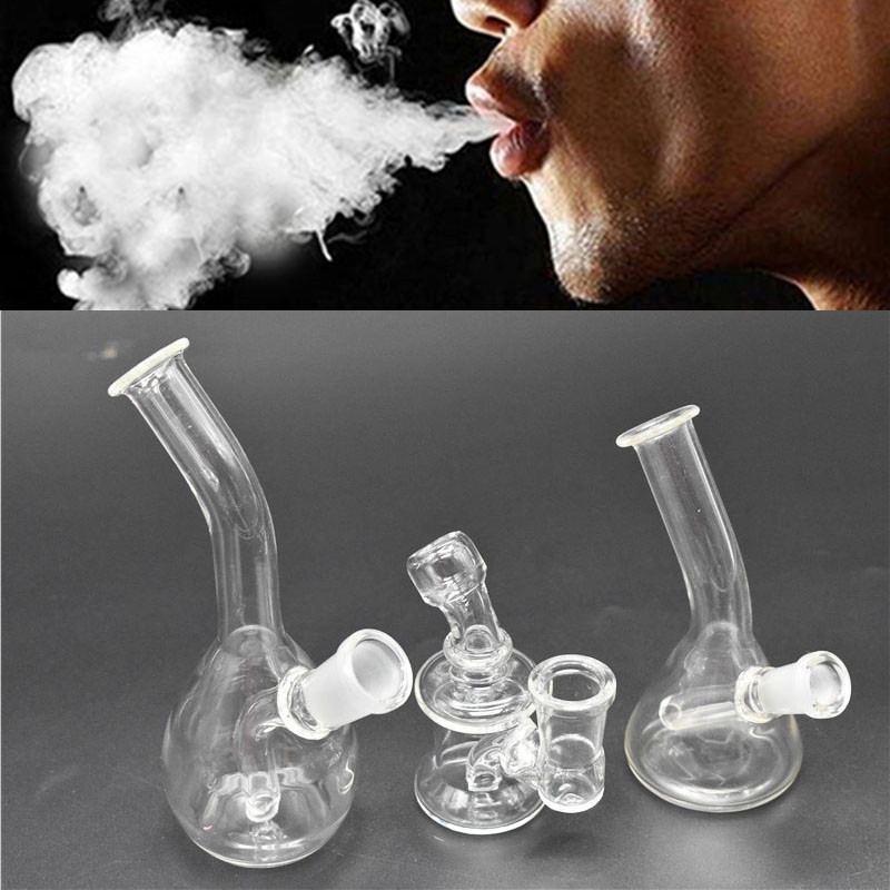 

High Quality Mini Beaker Bong Dab Rig 14mm 10mm Female Joint oil burner bong Glass smoking recycler Water Pipe