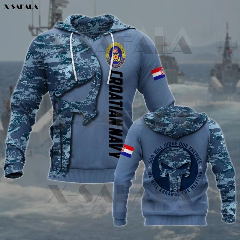 

Men's Hoodies & Sweatshirts CROATIAN NAVY SKULL CAMO Flag 3D Printed Zipper Hoodie Man Pullover Sweatshirt Hooded Jacket Jersey Tracksuits S, Black