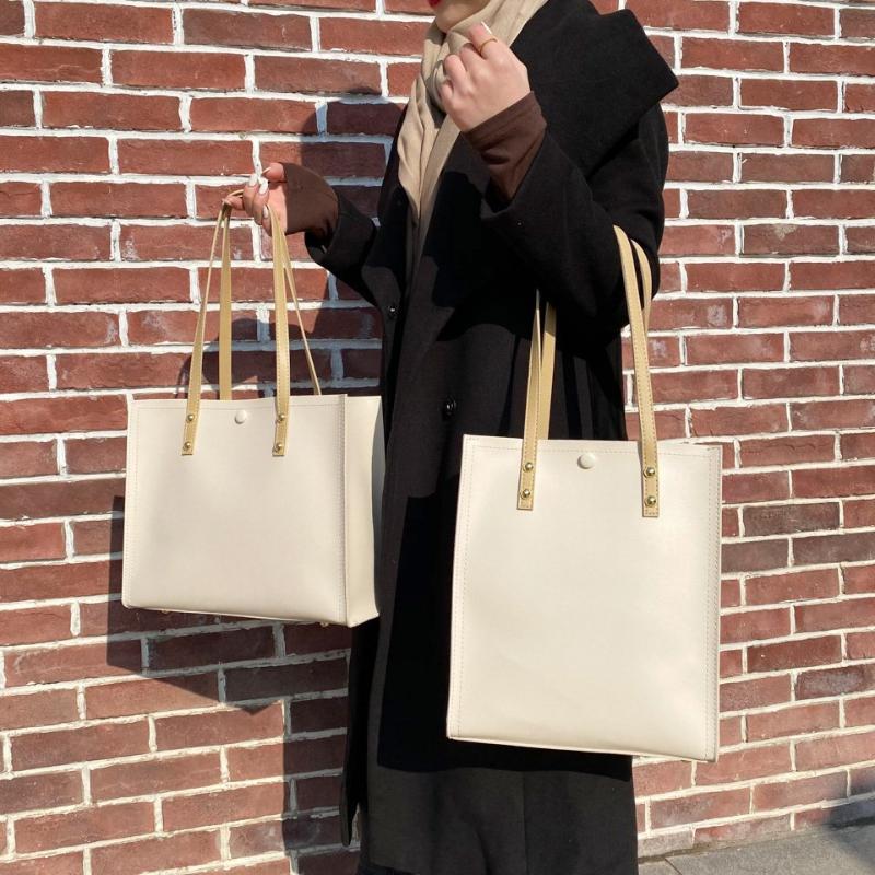 

Large Capacity Women Shoulder Bag Ladies PU Leather Handbags Female Big Tote Designer 2021 Sac A Main 2 Piece Set Two Styles