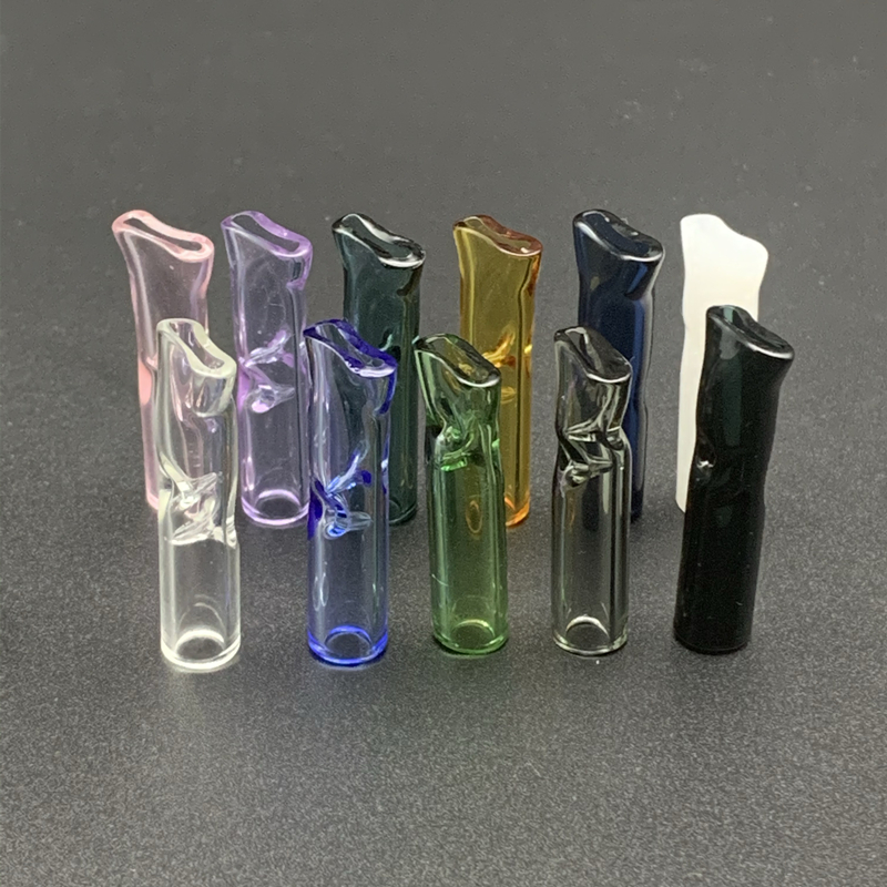 

Flat Mouth Glass Filter Tip OD8mm 12mm Smoking Clear Colorful holder for Dry Herb Tobacco Cigarette Rolling Paper