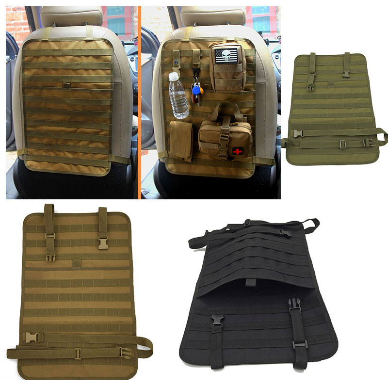 

Outdoor Tactical Molle Bag Gear Holder Article Storage Pack Molle Pouch Car Seat Back Organizer NO17-404, Multi-color