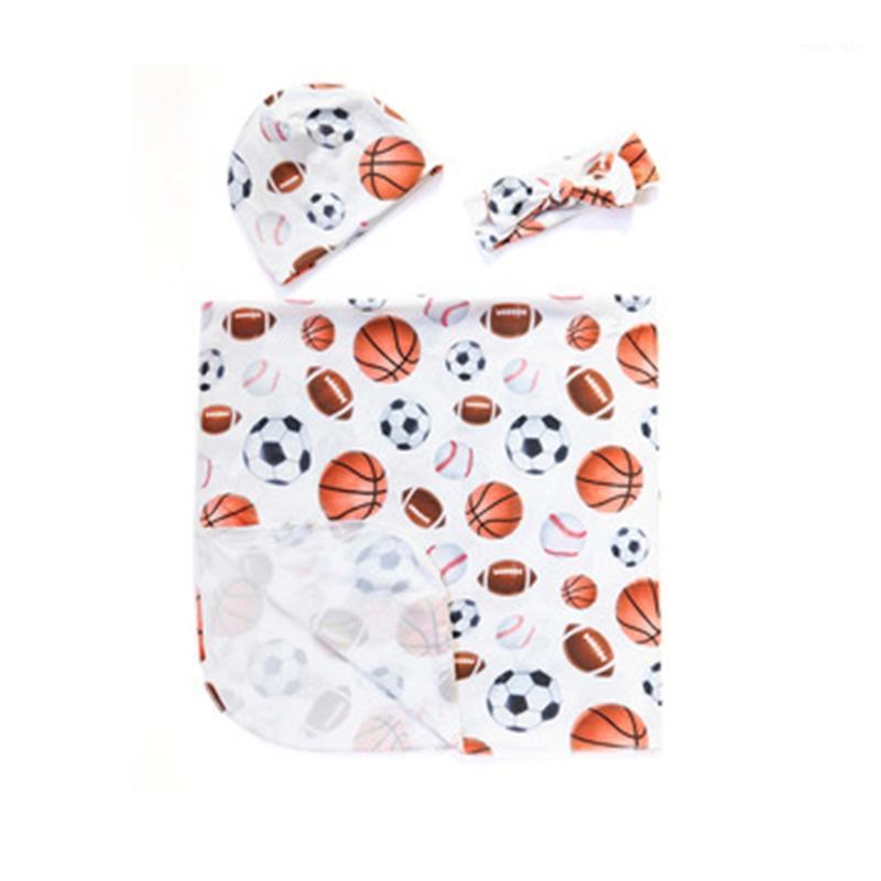 

Newborns Swaddle Headband Hat Set Baby Cotton Receiving Blanket Sleeping Wrap R7RB1