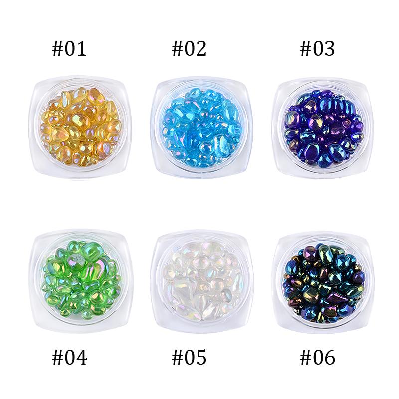 

1 Box 5g Chameleon Stone Irregular Beads 3D Glass Manicure 3D Nail Beads Rhinestone Manicure Rhinestone Nail Art Decorations