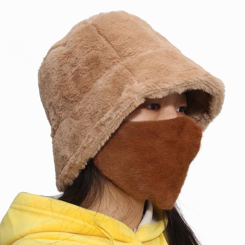 

Warm women tie dye in autumn and winter, short eaves and big eaves in winter, plain eaves, round top Plush hat