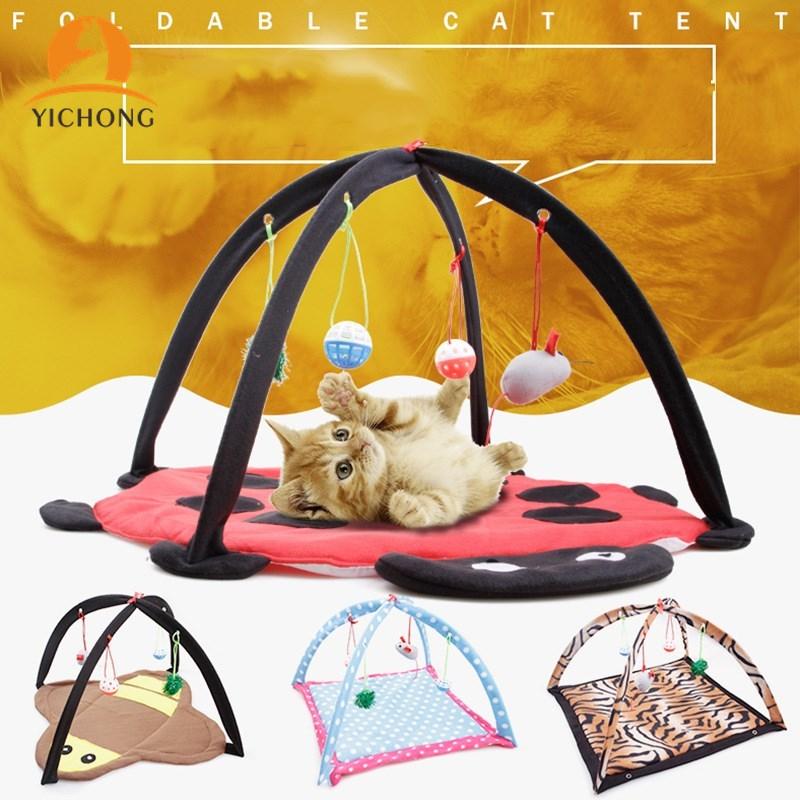 

YICHONG Portable Pet Cat Toys Funny Cat Tent Toys Pets Play Bed Play Mat Blanket House Detachable Tents YC053