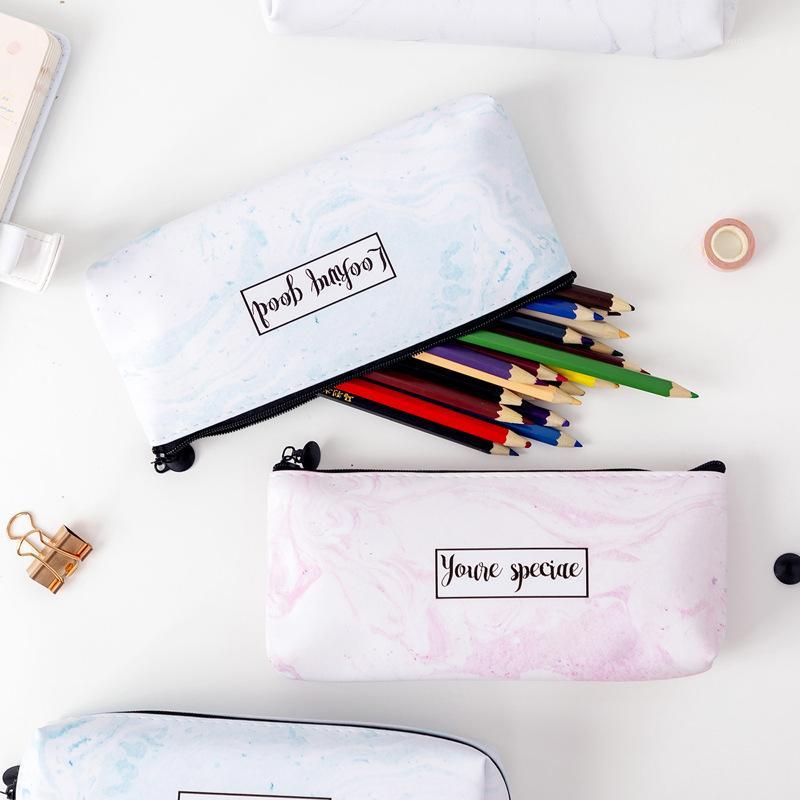 

Stone pattern Pencil Case Storage Bags School Stationery Student Home small items storage bag Student stationery box decoration1