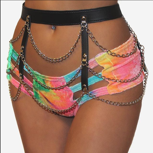 

2020 Chain Women's Metal New Black Arrival Pu Borla Metallic Patchwork Get Out of Mrs. Fashion Accessories Beach Party 54tk
