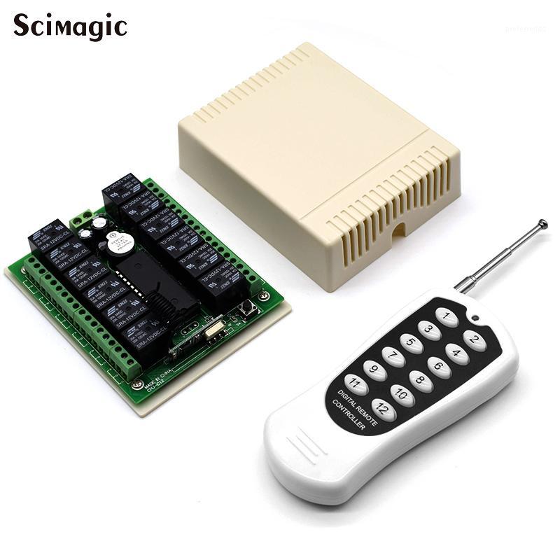 

DC 12V 24V 12 CH 12CH Radio Controller RF Wireless Remote Control Switch System 433mhz Transmitter Receiver Garage door1