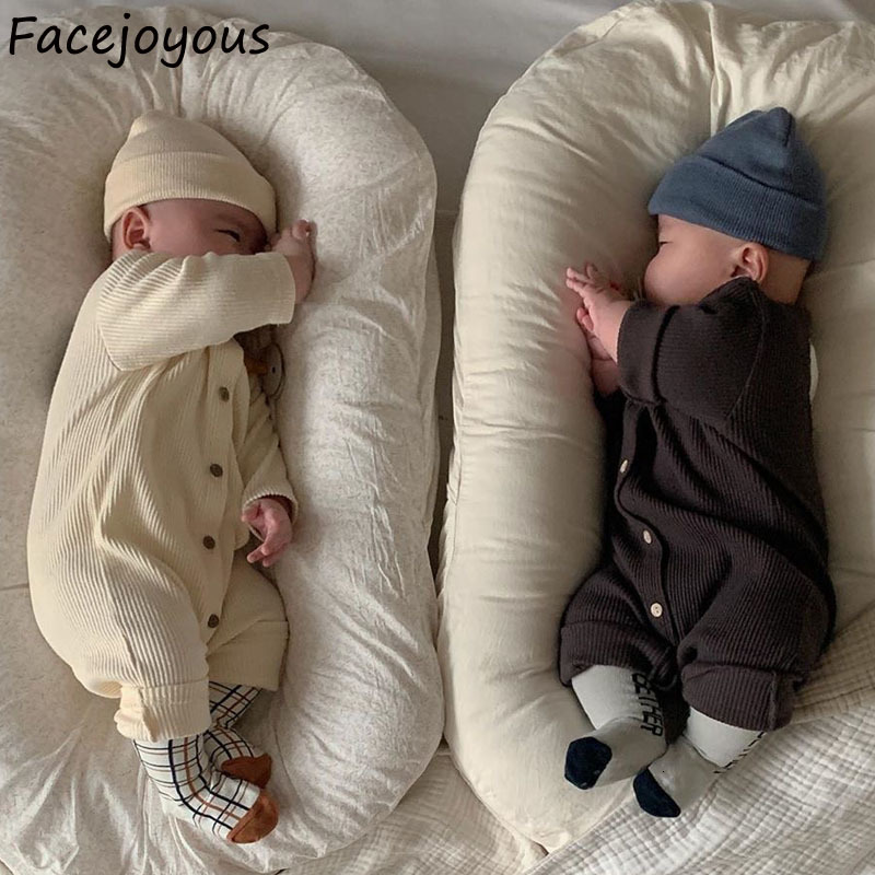 

2021 New Born Clothing Unisex Costume Baby Girl Ribbed Jumpsuit Infant Kids Boys Back Patch Rompers Cute Onesie Clothes Ipf0, Black