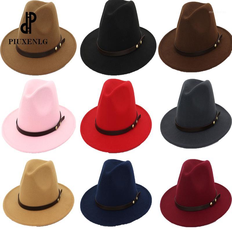 

women's Fedora Hat Wide Brim Fall Hats For Women summer Women Felt Hats Men Fashion Black Top Jazz Hat Fedoras1, Fs1364 2