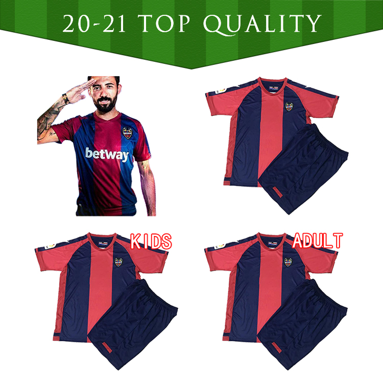 

New 2020 2021 Levante UD Soccer Jersey 2020 2021 Fans Version Rochina camisetas de futbol Levante A.J.Morales football shirts uniforme, Home