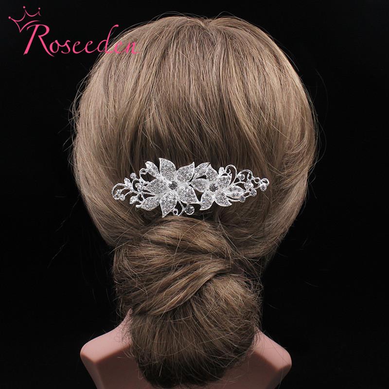 

Romantic Design Hair Combs Wedding Hair Jewelry for Women Floral rhinestones bridal Headdress RE860