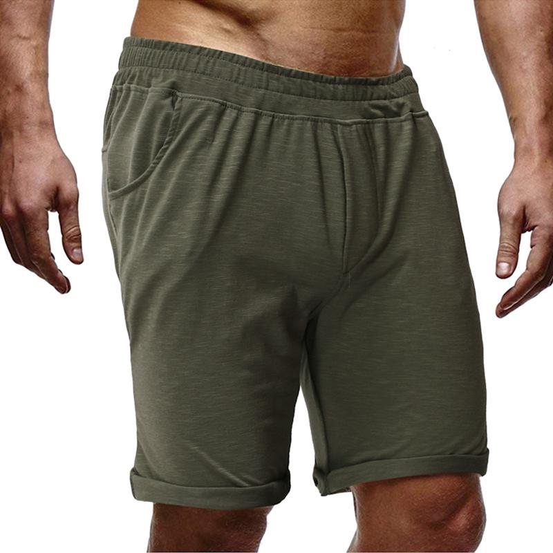

Men Summer Shorts Casual Solid Color Quick-Dry Loose Sports Short Pants Gym Half Trousers, Black