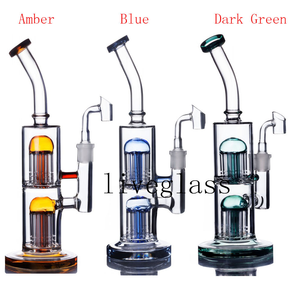 

Colored Arm Tree Heady Dab Rig Beaker Base Smoking Bong Thick Glass Water Pipes Triple Birdcage Oil Dab Rigs With 14mm Hookahs Downstme Perc