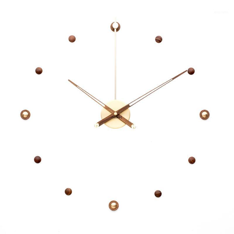 

Creative Luxury Wall Clock Silent Spain Large Wall Clocks Living Room 3d Watch Metal Modern Wood Pointer Office Decoration Gift1