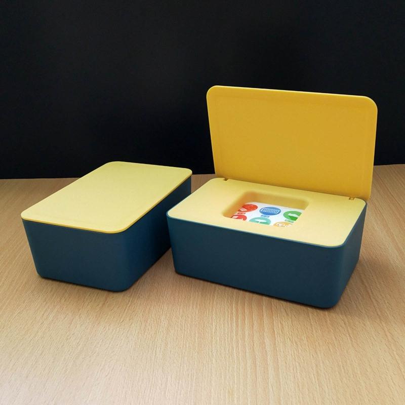 

Tissue Box Storage Case Baby Wet Wipe Dispenser Flip Cover Dustproof Storage Box New 2021