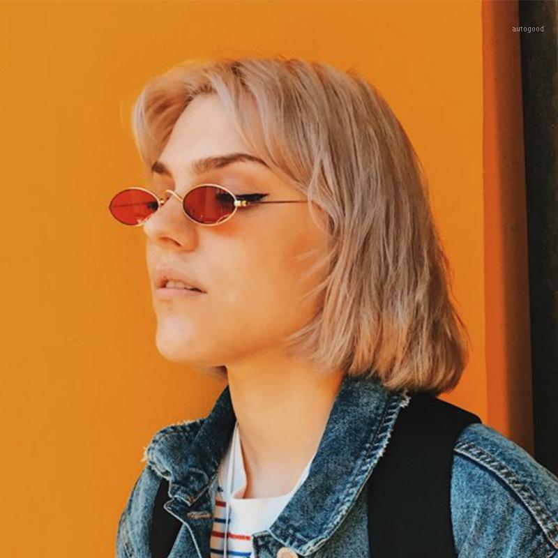 

Sunglasses Fashion Brand Designer Small Oval Women Men Clear Color Lenses Unisex Ellipse Sun Glasses For Female UV4001