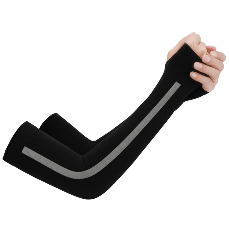 

1pair Outdoor Sports Men Women Compression Soft Anti Slip UV Protection Travel Beach Cooling Arm Sleeves Smooth Summer Elastic, Grey