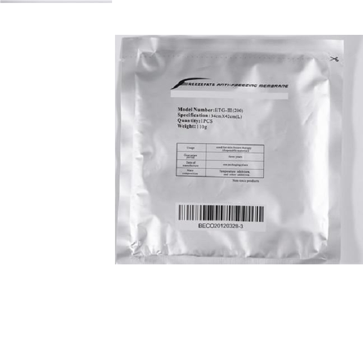 

Antifreeze Membrane 27*30CM 34*42CM 28*28CM Antifreezing Pad cryo pad for Cryolipolysis