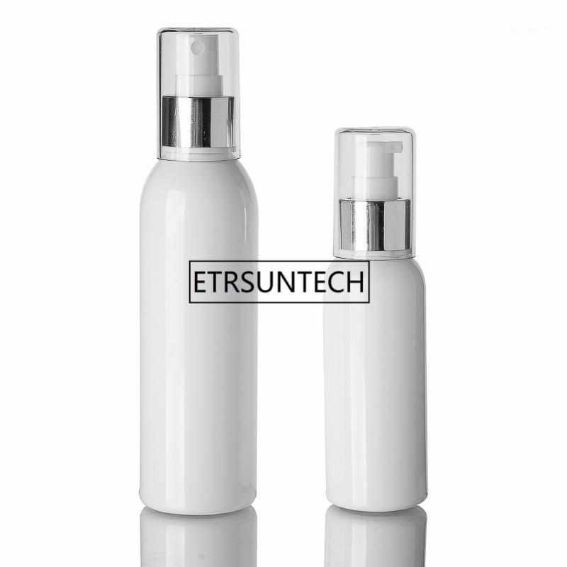 

100ml PET Lotion Bottle with white Plastic Pump white clear cosmetic spray bottle for liquid F14371
