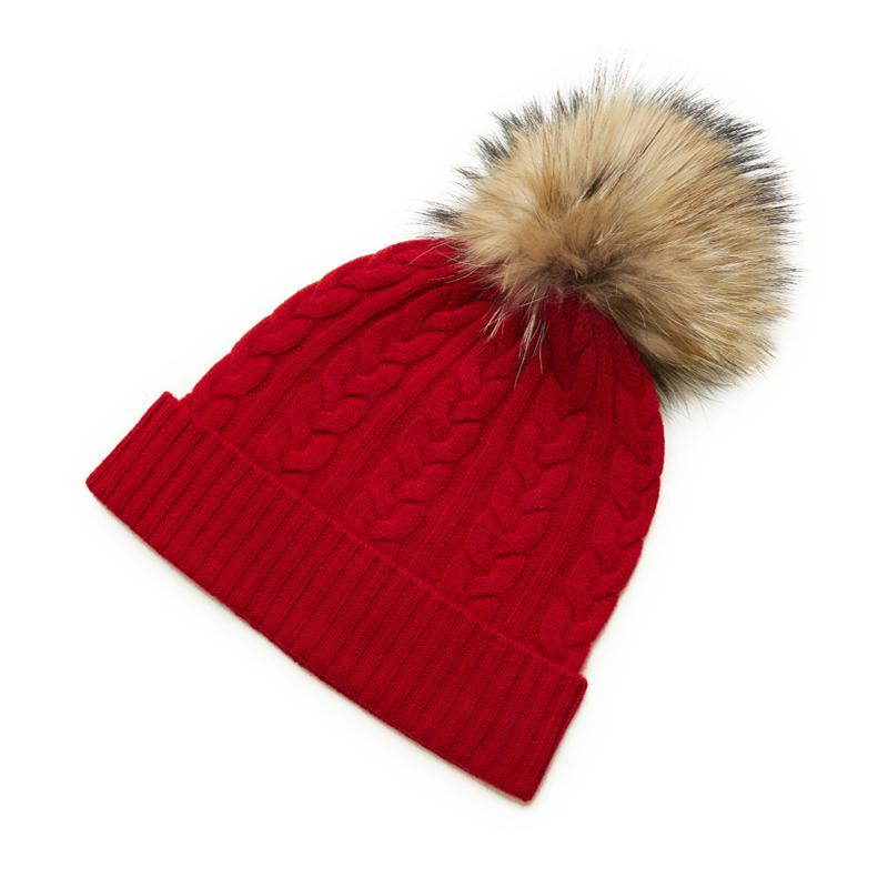

Inner Mongolia manufacturer pure cashmere knit hat ladies autumn winter warm Thick fashion knitted cable cashmere hat Women