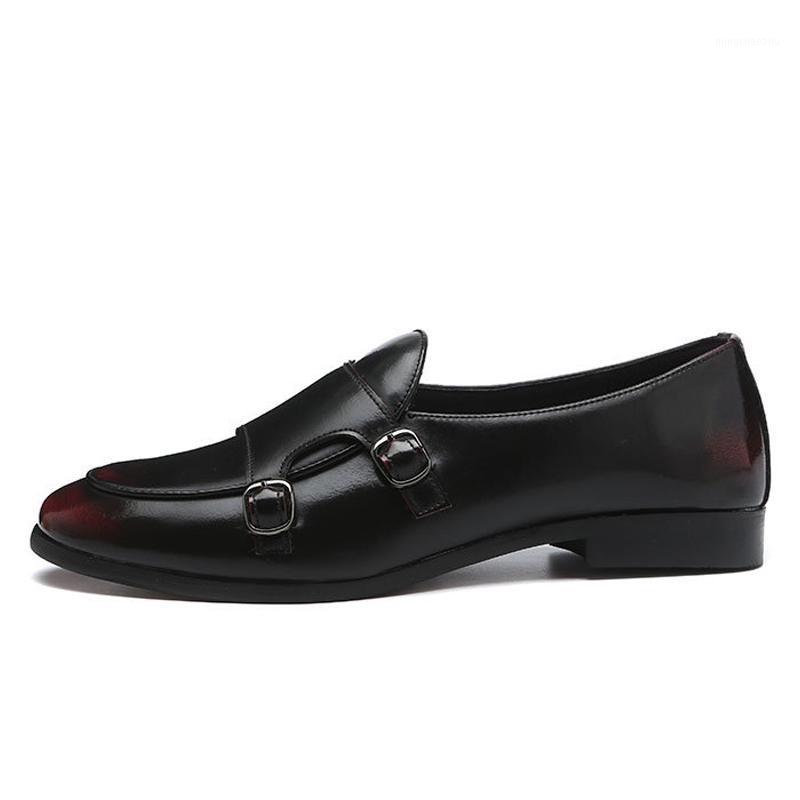 

Elegant Men Wedding Party Shoes 2020 New Black Red Business Leather Shoes Slip on Dress Luxury Fashion Men Plus Size1