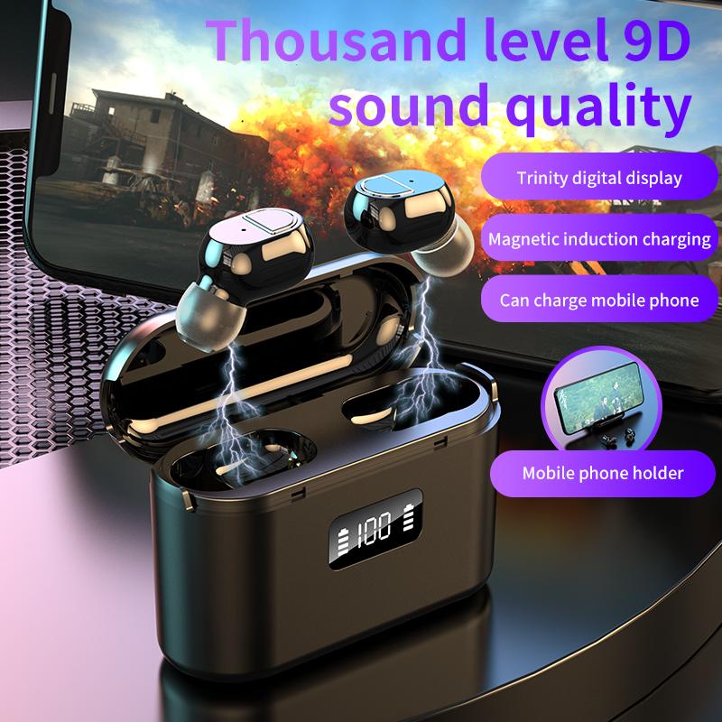 

ZK40 Wireless Earphones bluetooth earphone Mini Sport earbuds noise cancelling TWS With Mic Stereo Earbuds Waterproof Headset, Black