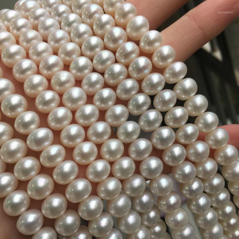 

Freshwater Pearl necklace oblate shape with Size mm perfect luster for Jewelry DIY loose pearl strands1