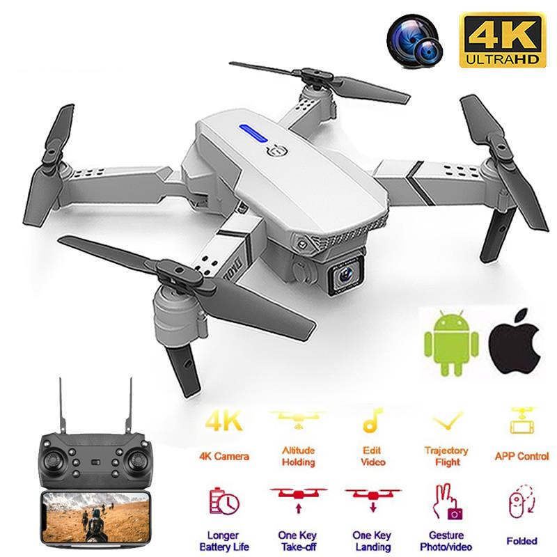 

Best Smart Mini WIFI FPV RC Drone With 4K Camera Wide Angle HD Height Hold Remote Control Foldable Quadcopter Dron Gift