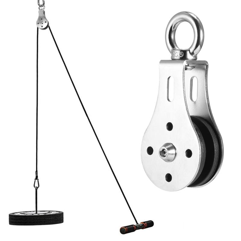

Gym Home Equipment Traction Wheel Stainless Steel Silent Groove Durable 300KG Gym Block Bearing Lifting Pulley Hanging Fitness