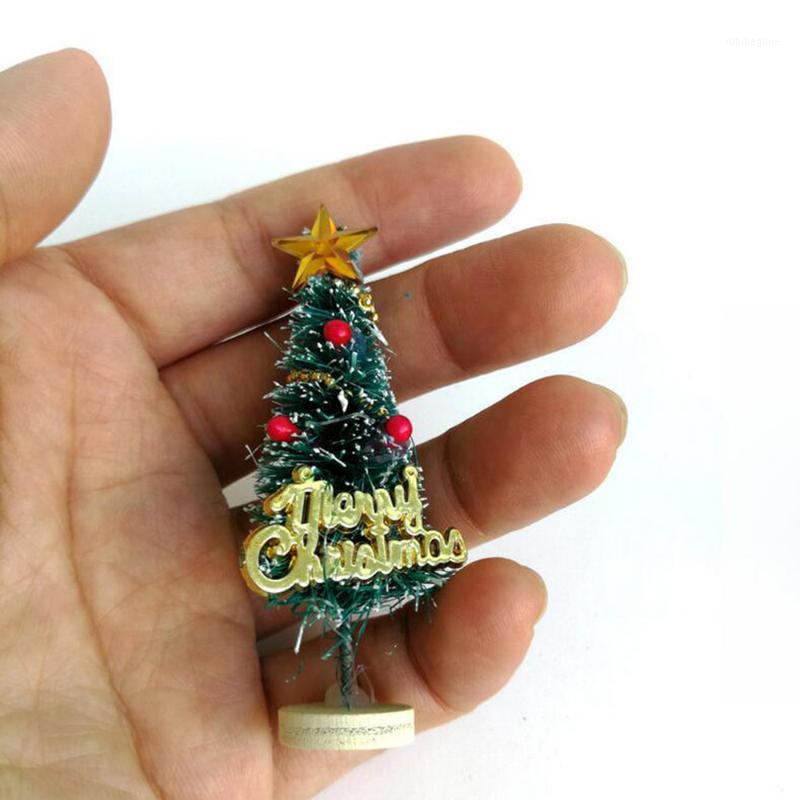 

6.5cm Belt Decorated Christmas Tree Cedar Accessories Model Handmade Mini Accessories Merry Christmas 50gC1