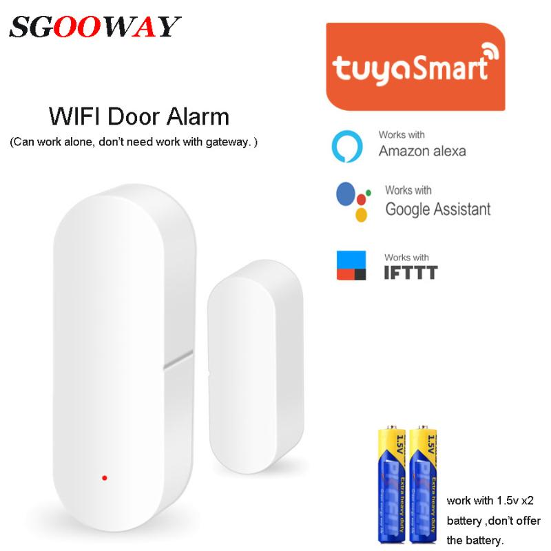 

Sgooway Tuya Smart WiFi Door Sensor Door Open / Closed Detectors Compatible With Alexa Google Home IFTTuya APP