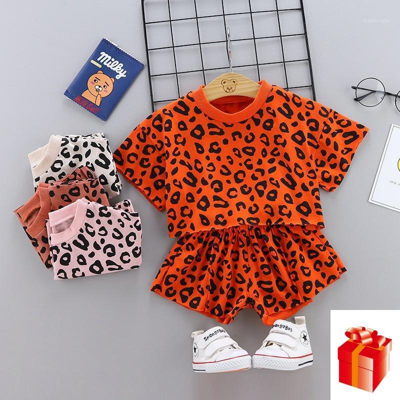 

Explosive Models Girls Set 0-4 Years Old Infant Clothing Summer Short-sleeve Leopard T-shirt Two-piece Suit Toddler Girl Clothes1