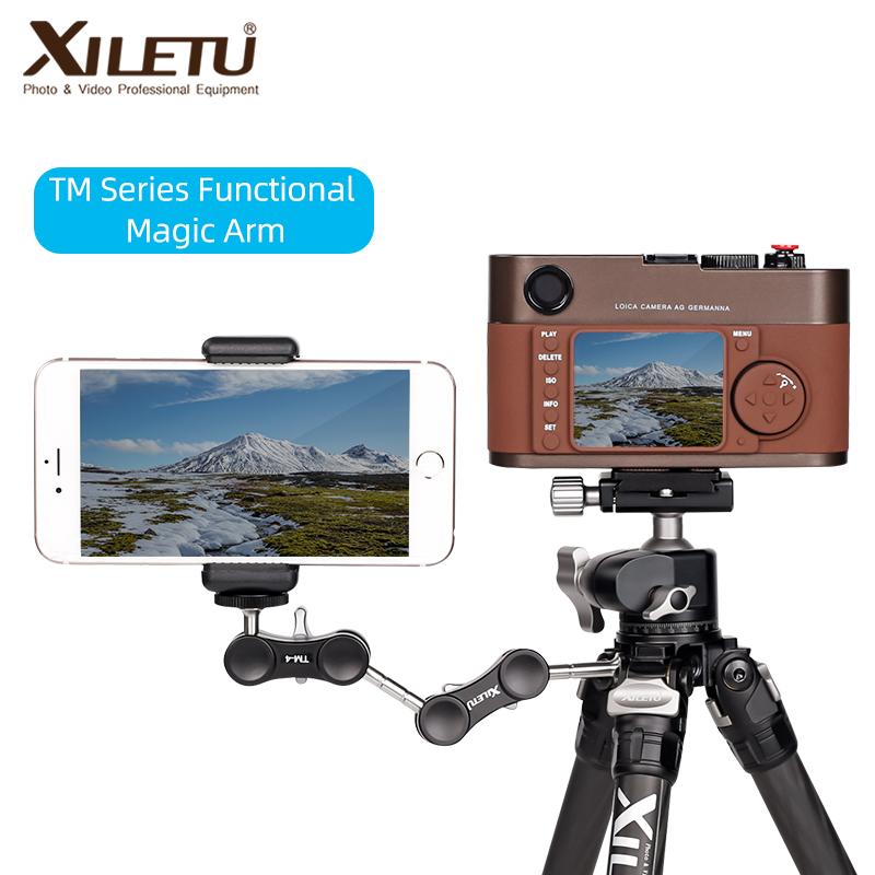 

Tripod Magic Arm with Dual Ballhead 1/4'' Screw Universal Camera Video Monitor Mount Adapter for LED Light GPS Phone Monitor