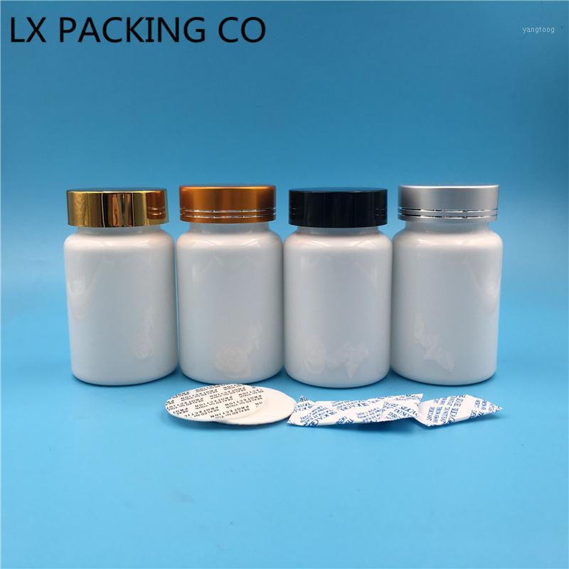 

30 pcs Free Shipping 100 ml white Plastic Empty Bottle Candy Bath Salt With Sealing Paste Empty Container1