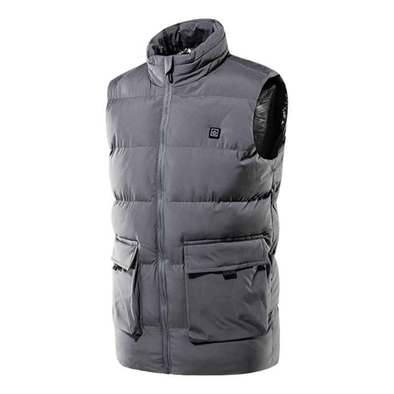 

Electric Heated Vest Jackets Men Women Winter Sportswear Heated Coat Heat Outcoat Smart USB Heating Jacket For Camping, Black