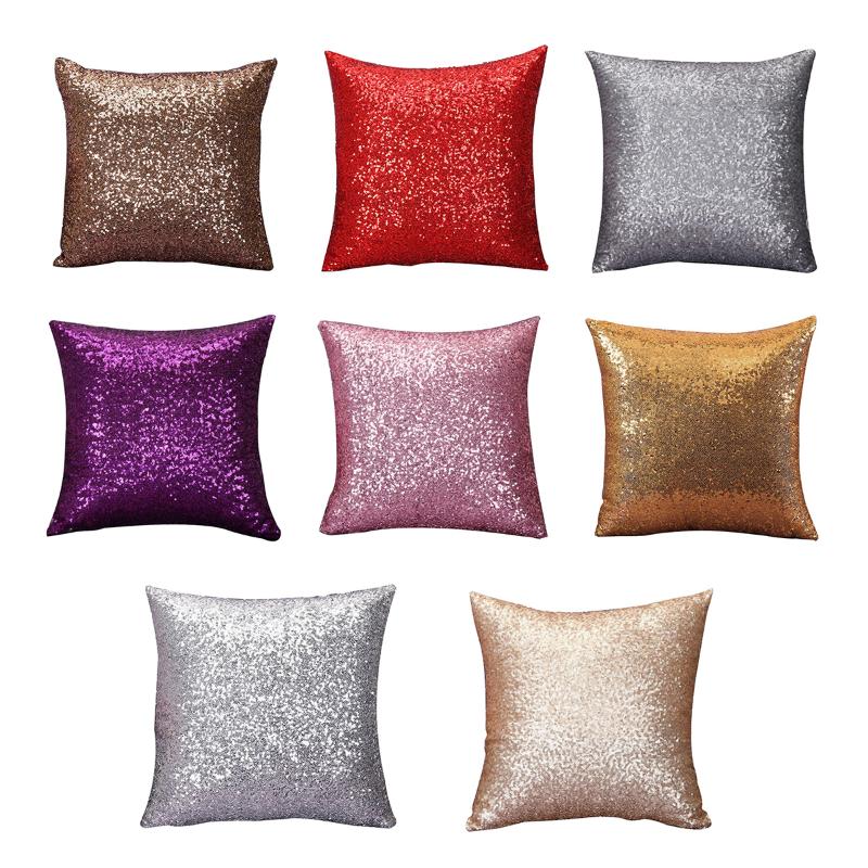 

Solid color Glitter Sequins Cushion Home Decor Cushion Case