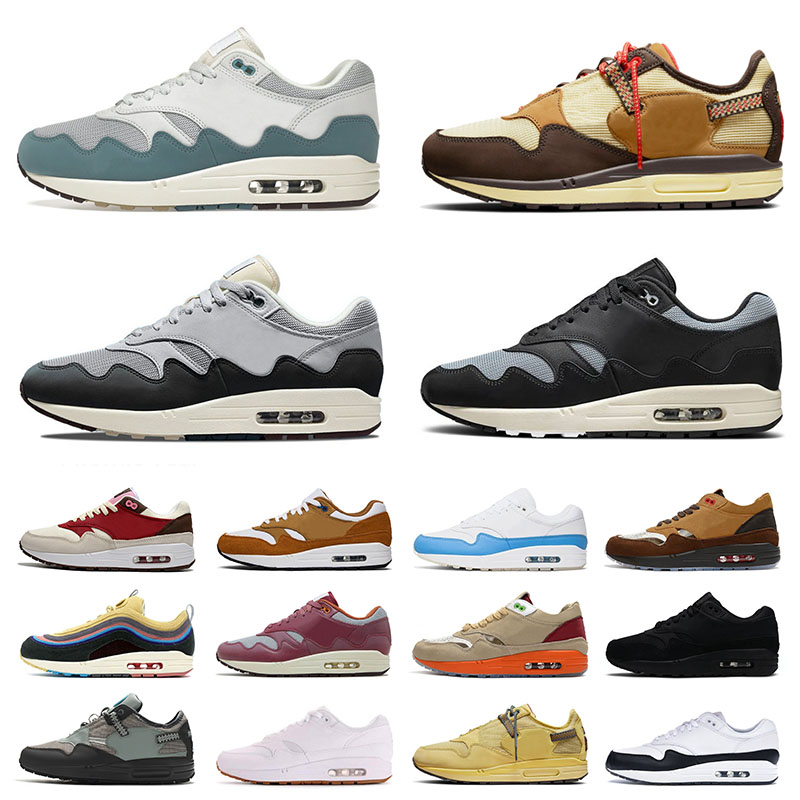 

Original Patta Waves OG 1 87 Designer Mens Womens Running Shoes Kiss Of Death White Gum Brown Bacon Triple Black Sean Wotherspoon Sports Sneakers Trainers, B35 36-45 obsidian