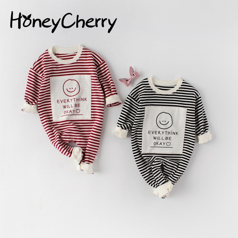 

Spring Baby Girl Romper Baby One-piece Clothes Boys' And Girls' Baby Children's Long Sleeve Hardcover Creeper 201127, Red