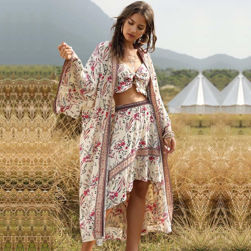 

2020 summer beach cover up women long sleeve loose lace up beachwear dress holiday bathing suit cover ups, Green carigan