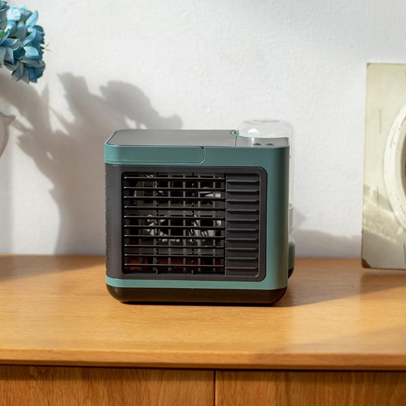 

2021 New Usb Charging Negative Ion Air Conditioning Fan Desktop Air Cooler Small Mini Water Cooling Fan