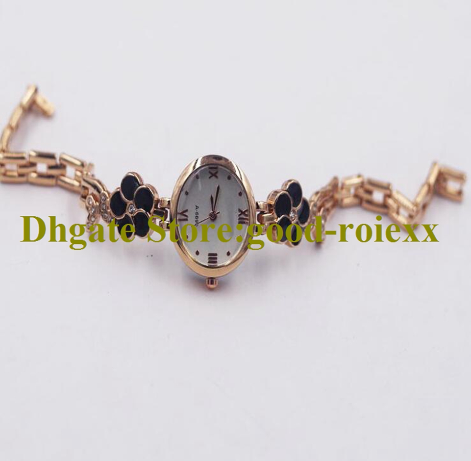 

Style Gorgeous Golden Petal Fashion Woman's Bracelet Watch Ladies Bling Mineral glass Watches Ladys Girls Quartz Women Wristwatches AA00219