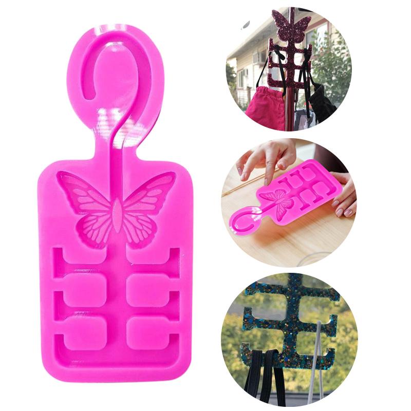 

Butterfly Love Mask Hanger Mold DIY Storage Hook Silicone Glue Mould Car Hanger Epoxy Mould Practical Gifts For Friends